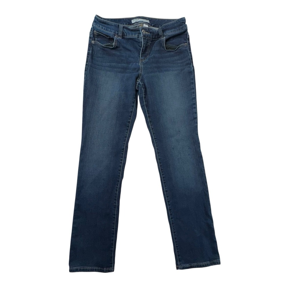 Chico's Platinum Denim Flex Straight Women's Sz 0 Regular
